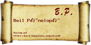 Beil Pénelopé névjegykártya